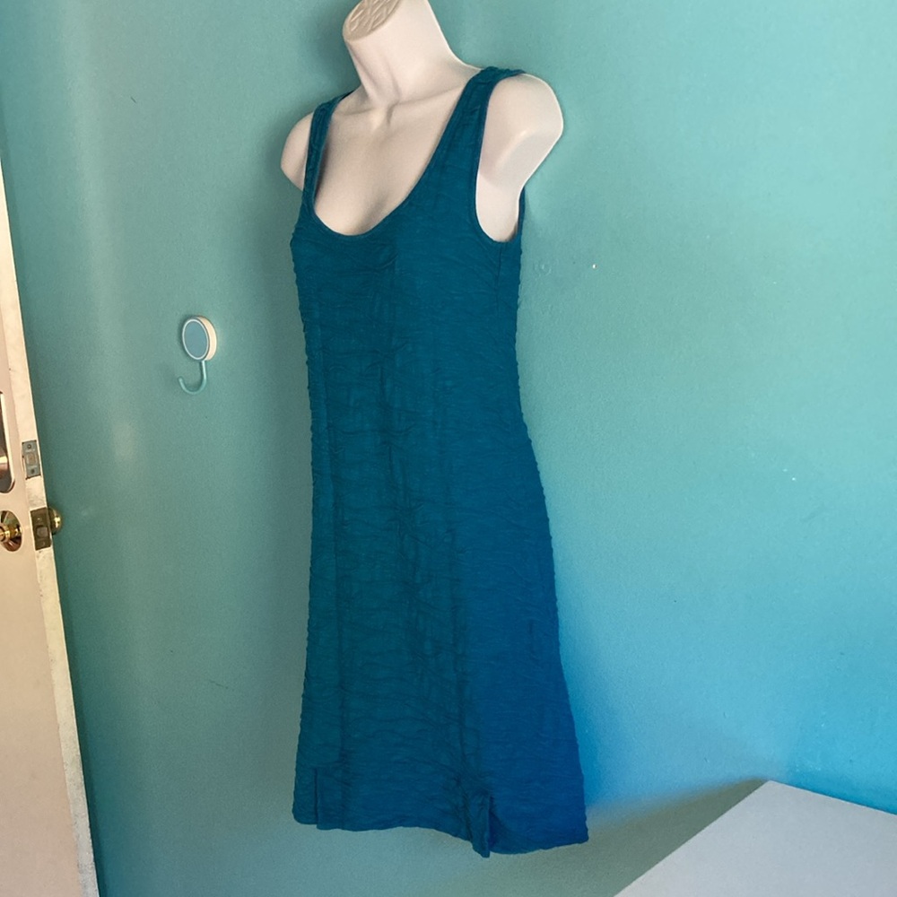 Toad&Co Samba Wave Pullover Shift Dress Size S/XS Turquoise Organic Cotton